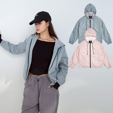 【ERSS】 女裝 薄外套女 輕薄外套 防風外套女 外套 女 防風外套 連帽外套 藍 【遮光 透氣【 K1021】