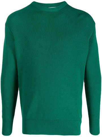 Manuel Ritz - logo-embroidered organic-cotton jumper - men - Organic Cotton - XXL - Green