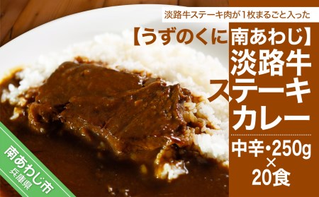 淡路牛ステーキカレー（中辛・250g）×２０食セット