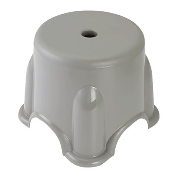 莫蘭迪色防滑小圓凳 - PP材質  中款(25.5 x 22 x 19.5)  灰色