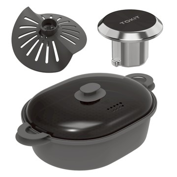 【TOKIT廚機】多功能AI聯網料理機配件組(蒸籠組+刀片罩+替換鍋塞) 台灣公司貨
