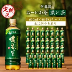 おーいお茶濃い茶600ml 48本(2ケース)伊藤園全12回