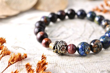 —鎮宇護財•龍紋之眼—藍銅礦凝星河x貔貅鎮財運x心安則萬事成