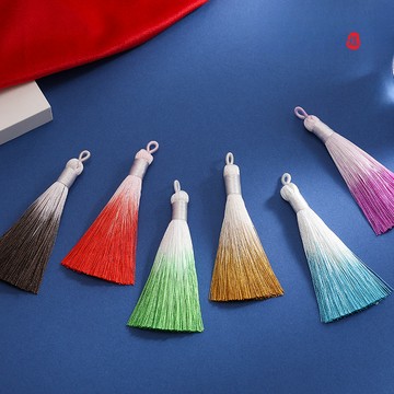 8cm拉圈流蘇漸變色流蘇 穗子古風扇墜漢服壓襟diy飾品小吊飾批發