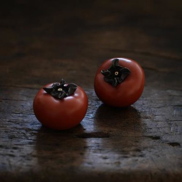 Yicuo's day|紫砂柿子茶寵擺件手工仿真可養陶瓷茶玩