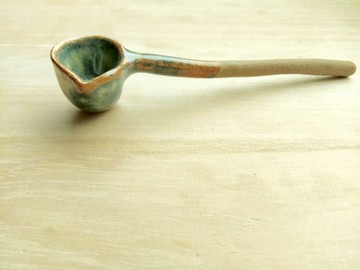 自在用藍綠手捏湯匙