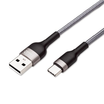 E-books X82 Type C 鋁合金QC 3.0 快充傳輸線1M-灰