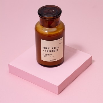英國 MÆGEN Alchemist蠟燭 甜羅勒 & 黃瓜 250g