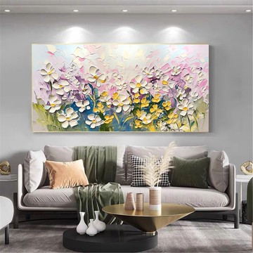 花語  油畫/抽象/原創商品/裝飾畫/掛畫客廳餐廳手繪肌理質感畫