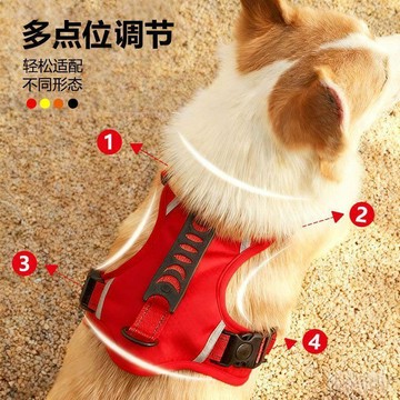 【48時熱賣】寵物胸揹帶反光透氣舒適中小型犬泰迪比博美外出遛狗背心式不勒胸
