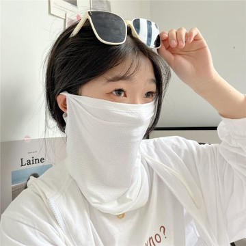 冰絲防曬面罩眼角女遮陽脖子防紫外線護頸口罩男兩用戶外騎行開車