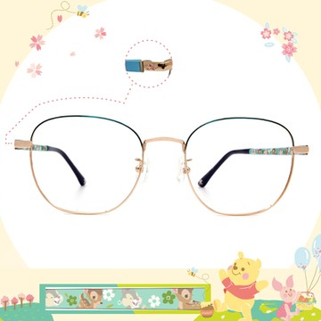 Disney花現春天│斑比桑普的森林 方框眼鏡✿金/綠藻藍