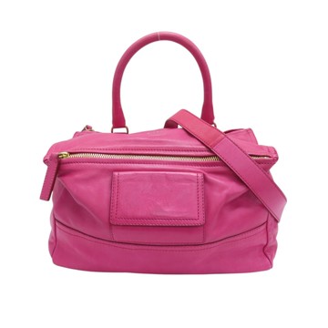 【二手名牌BRAND OFF】Givenchy 纪梵希 粉紅色 山羊皮 Pandora 兩用包