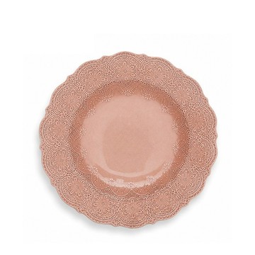 義大利VBC casa 手工浮雕蕾絲系列 32cm沙拉碗 粉紅色