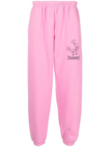 Natasha Zinko - Educational Purposes Only track pants - unisex - Spandex/Elastane/Cotton - S - Pink
