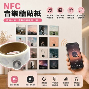 廢物專賣店 NFC音樂牆貼紙 NFC貼紙 NFC晶片 NFC標籤 音樂晶片 手機感應播放 音樂卡片 照片牆音樂 告白卡片