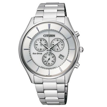 CITIZEN Eco-Drive 意志力牽動光動能三眼腕錶-AT2360-59A-39mm