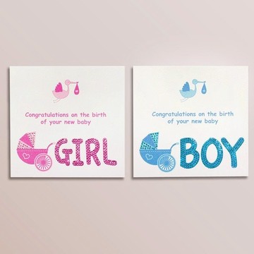 【GFSD】水鑽精品-手工彌月祝福卡