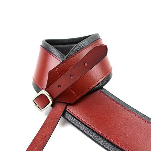 WalkerWilliams FPB-03 Pro Series Bourbon Red Premium Grain Leather Strap with Aged Chrome Buckle