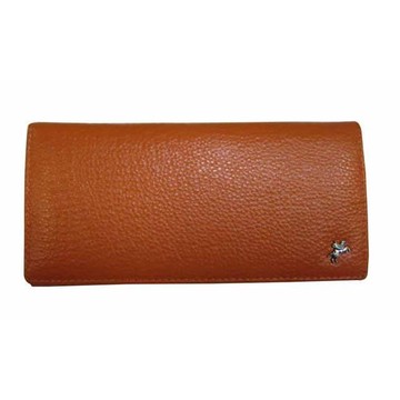 SANDIA-POLO長型女用中性皮夾進口專櫃100%進口皮革長型皮夾二折