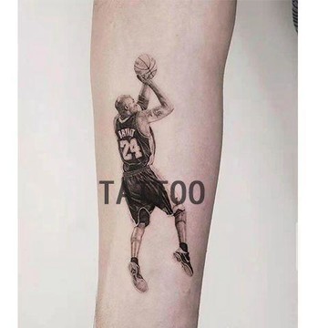 🔥臺灣熱賣⚡️NBA科比同款紀念24號kobe手臂腿部胸部防水持久仿真紋身貼紙🎉