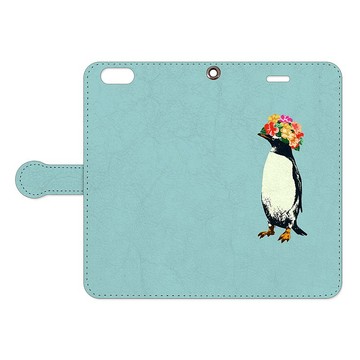 筆記本型iPhone手機殼/花企鵝