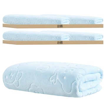 小熊壓花毛巾 75cm x 35cm 80% 聚酯纖維 + 20% 聚醯胺纖維  天藍熊  16條