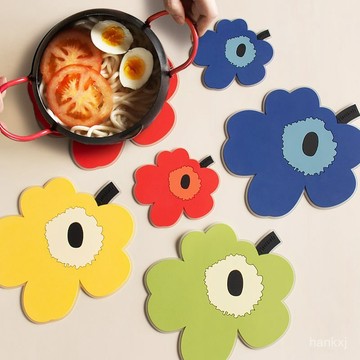 芬蘭花罌粟花▪️防水防滑軟膠餐墊▪️隔熱墊▪️杯墊
