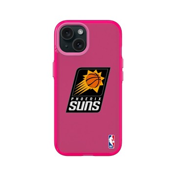 iPhone 15 Clear 粉漾桃 - NBA - Logo-鳳凰城太陽 Phoenix Suns