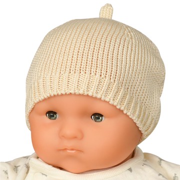 akachan honpo - 尖尖針織帽-象牙白色