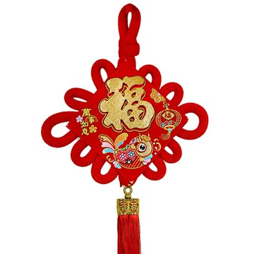 55公分福魚彩蔥中國結吊飾