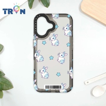 TRON IPhone 16 手繪小兔子透明殼 防摔太空載具殼 透黑 軟硬 手機殼