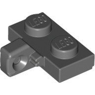 樞紐 Plate 1x2 Locking with 1 Finger on Side 深灰色