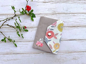 【純手作】夢想花園護照套 布書衣 書套