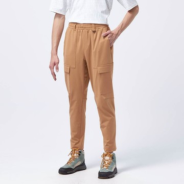 不可退換 /高彈飛梭窄管工裝褲-菸草棕