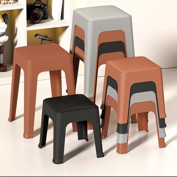 Mr.box  皮面舒適椅凳-矮款 4入 多色可選