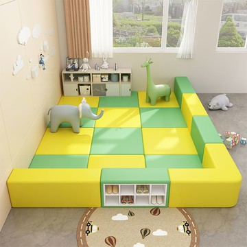 免運 感統訓練 早教中心軟體拼裝組合圍欄兒童感覺統合訓練軟包滑梯海洋球池防撞