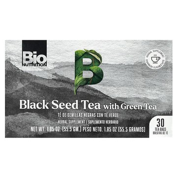 Bio Nutrition, 黑籽茶與綠茶，30 茶包，1.85 盎司（55.5 克）