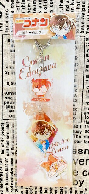 【震撼精品百貨】名偵探柯南Detective Conan 日本壓克力鎖圈-三連*53188 震撼日式精品百貨