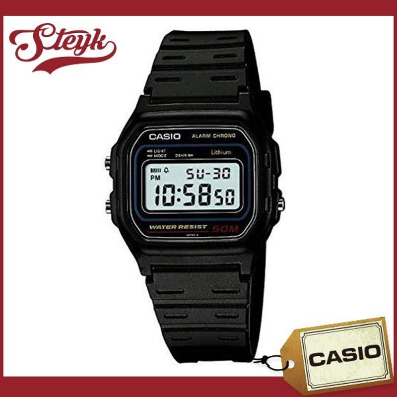 CASIO W-59-1 カシオ 腕時計 デジタル スタンダード メンズ ブラック