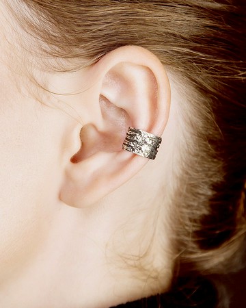 中性簡約耳套純銀