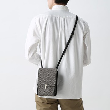 Sarari 黃麻斜背包-優雅黑