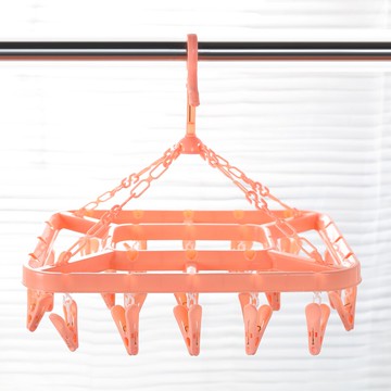 索爾諾多功能晾曬架寶寶掛鉤夾子內衣襪架防風嬰兒衣服陽臺晾衣架