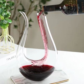 醒酒器家用高級輕奢個性水晶玻璃U型彩色酒柜擺件酒店餐廳分酒器