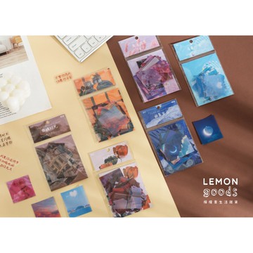 🍋檸檬青🍋新款現貨INS風文字集思錄系列PVC防水貼紙6款40枚入手帳裝飾素材