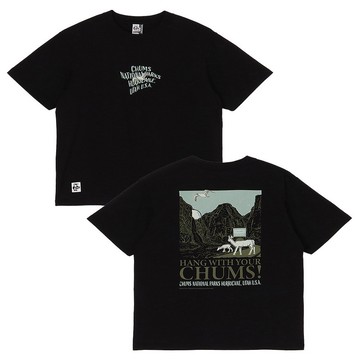 CHUMS 女款 Anti-Bug CHUMS National Parks T-Shirt短袖上衣 黑色_CH112510K001