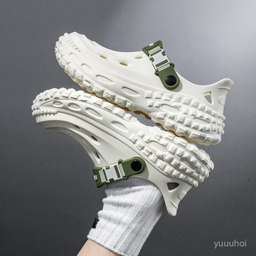 👟【新款厚底洞洞鞋】男春季EVA涉水鞋 防滑速乾沙灘鞋 戶外運動涼鞋 透氣排水設計 台灣出貨