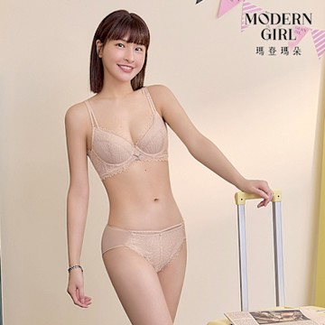 瑪登瑪朵 啵提 包覆副乳低腰寬邊三角內褲 M-XXL(粉透膚)