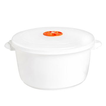 EXCELSA 圓形微波調理盒 3L  1個  白色