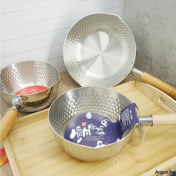 304不鏽鋼日式木柄五層雪平鍋